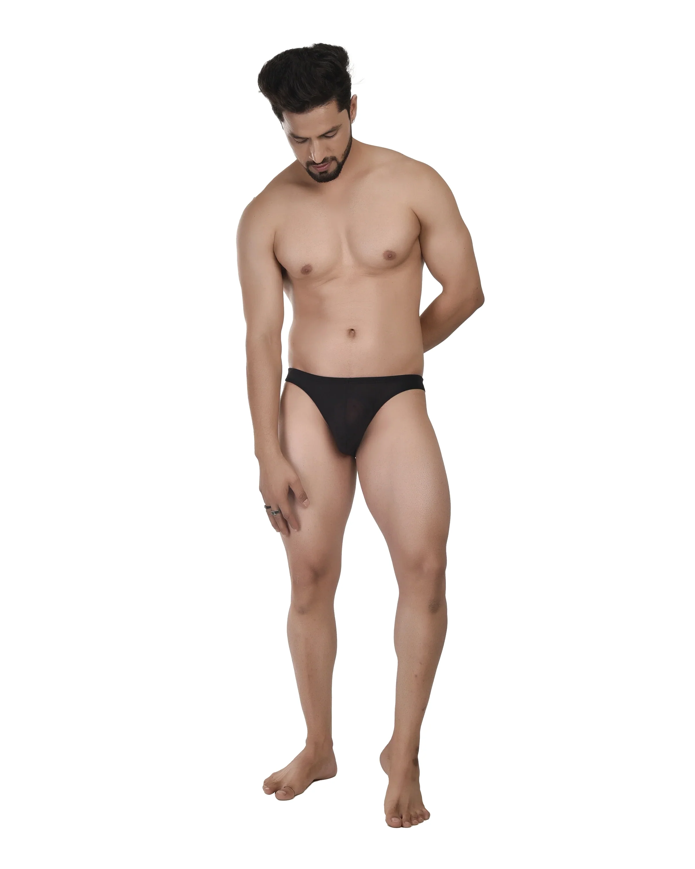Bruchi Club Black Micro Modal Cheekini Brief for Men - No Ride Up - Image 5