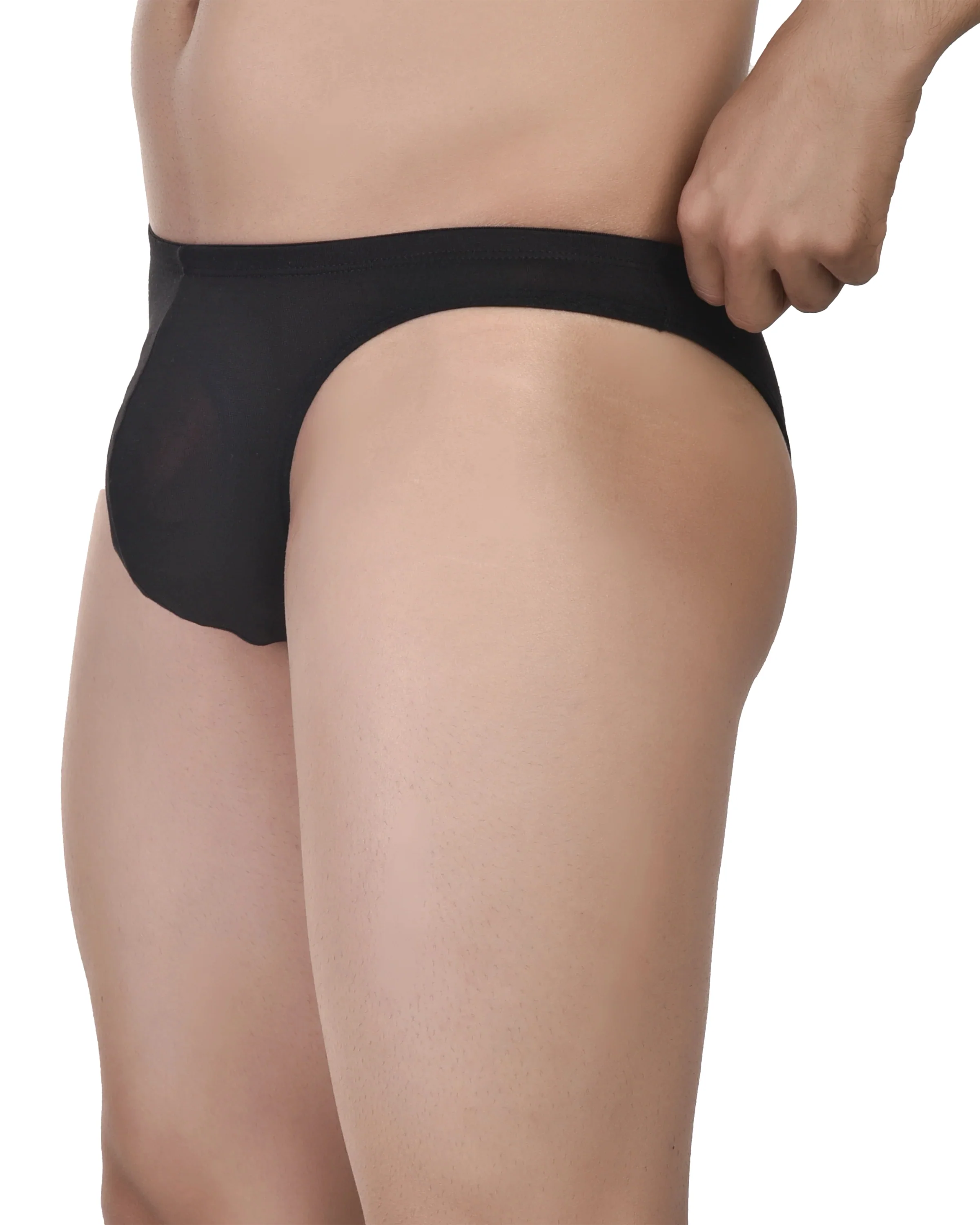 Bruchi Club Black Micro Modal Cheekini Brief for Men - No Ride Up - Image 6