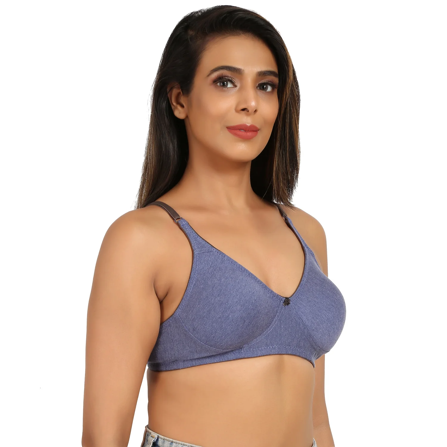 Blue  Tshirt Bra For Women - Image 3