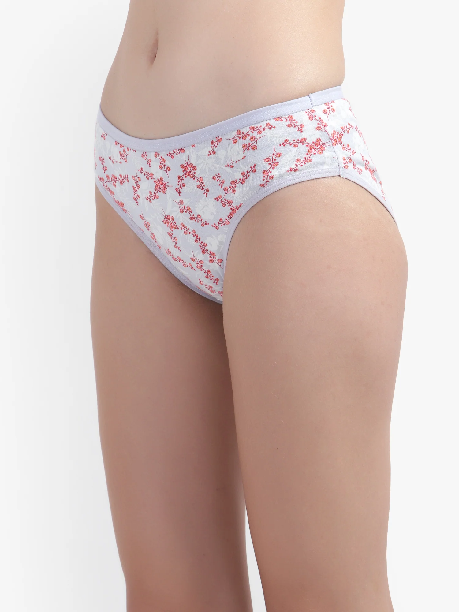 Light Grey Printed Cotton Panty - Image 4