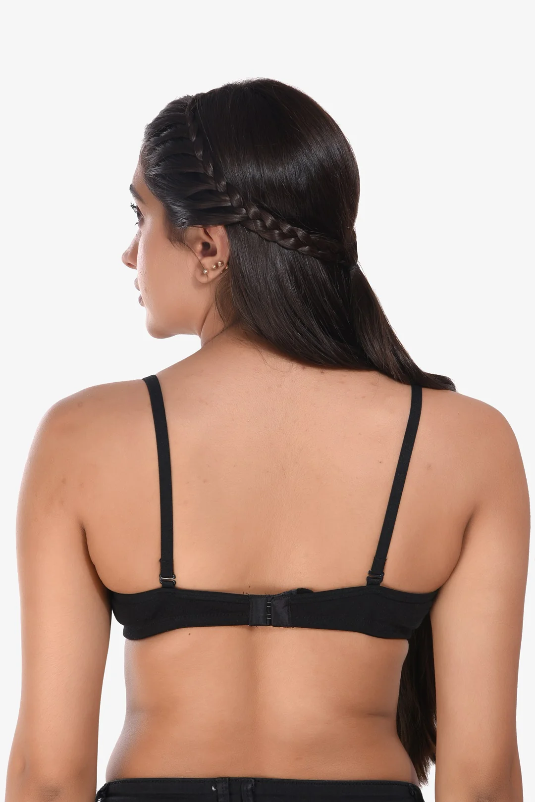 Manvi Women Non Padded Black Everyday Bra - Image 4