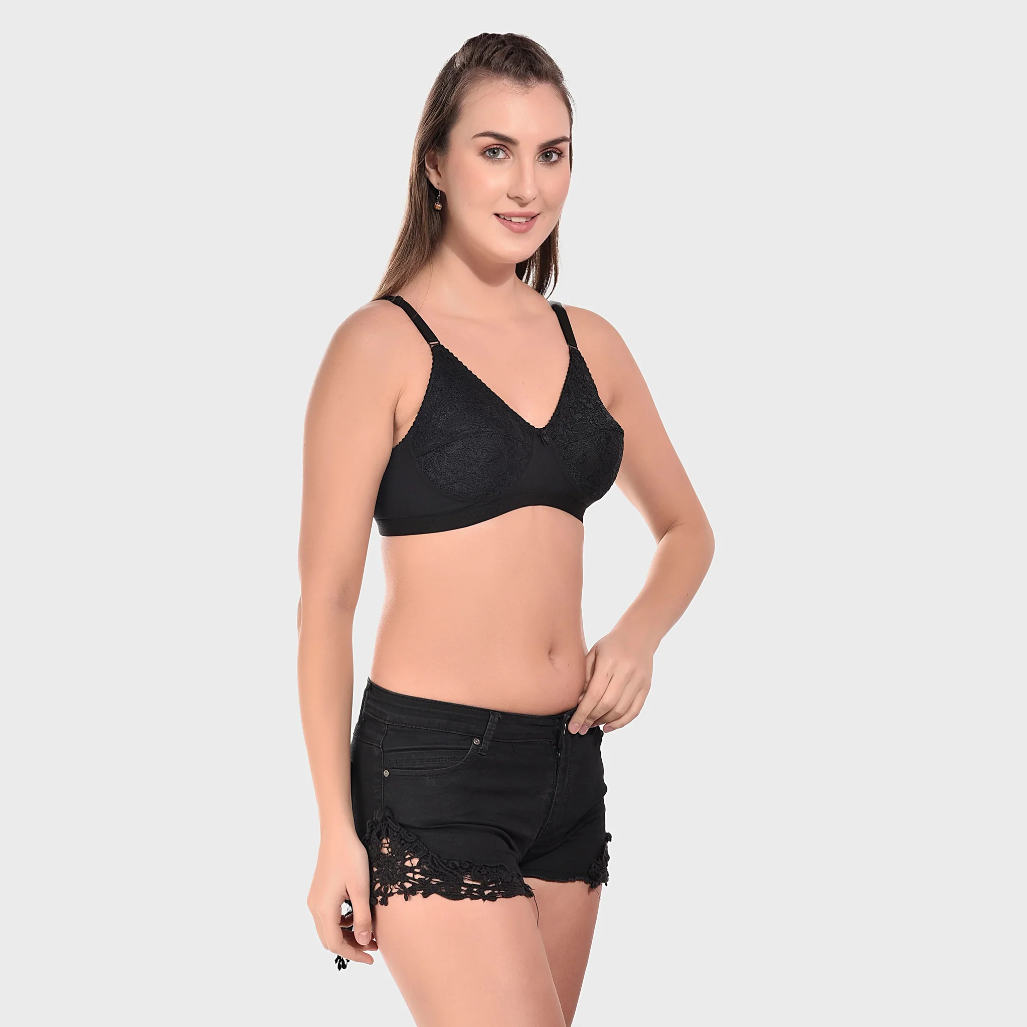 Non-Padded Wirefree Full Coverage Super Contouring M-Frame Full Support Bra - Image 3