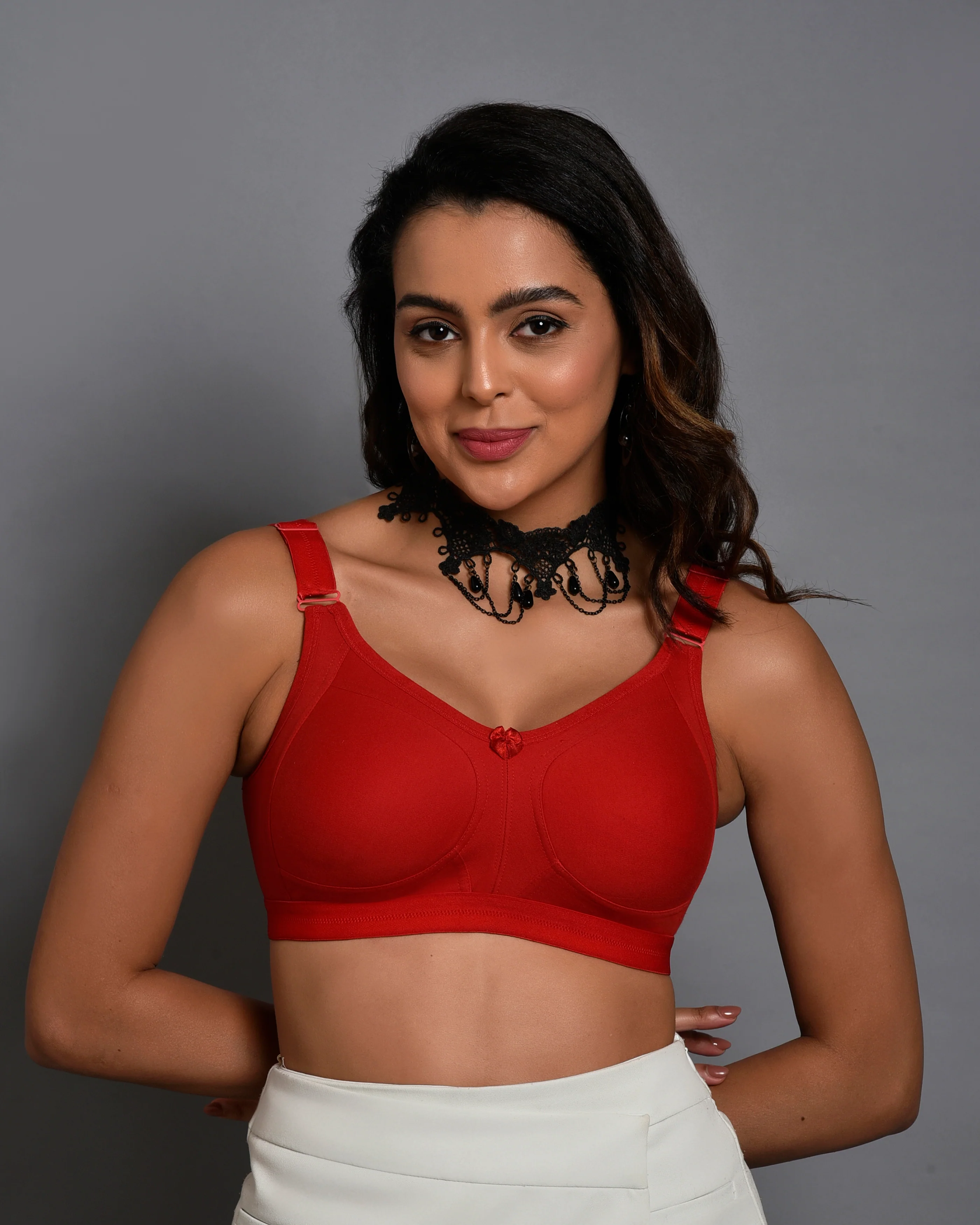 Bruchi Club Women’s Red Non-Padded, Non-Wired Super Support Bra - Image 4