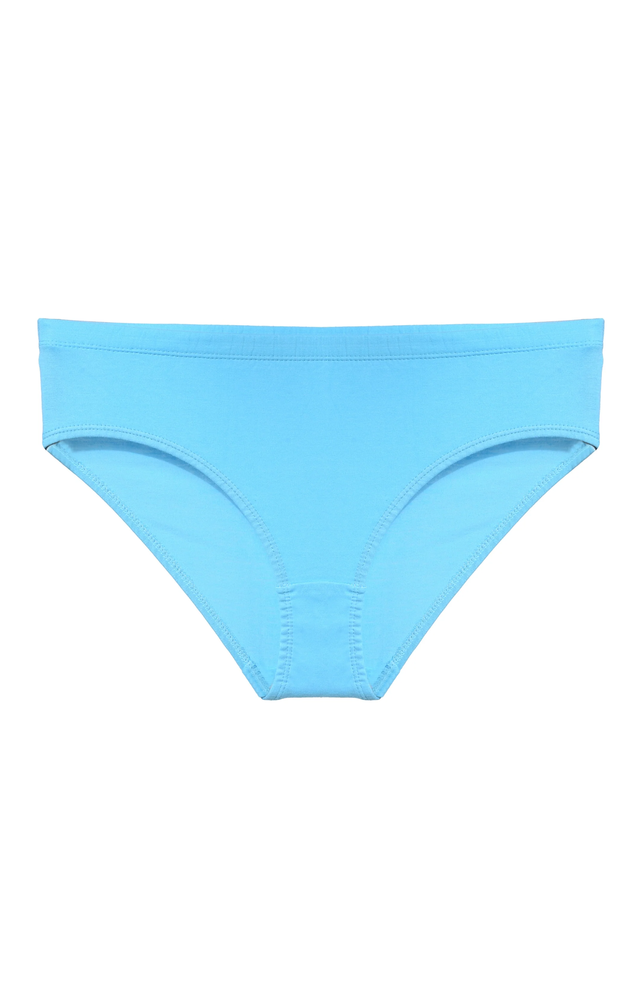 Solid Turquoise Cotton Hipster Panty for women - Image 6